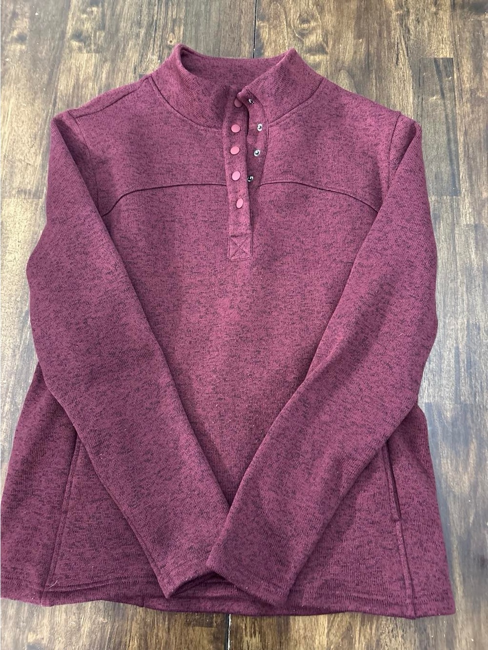 Magellan Outdoors Women's Snap-Placket Pullover in Wine Heather